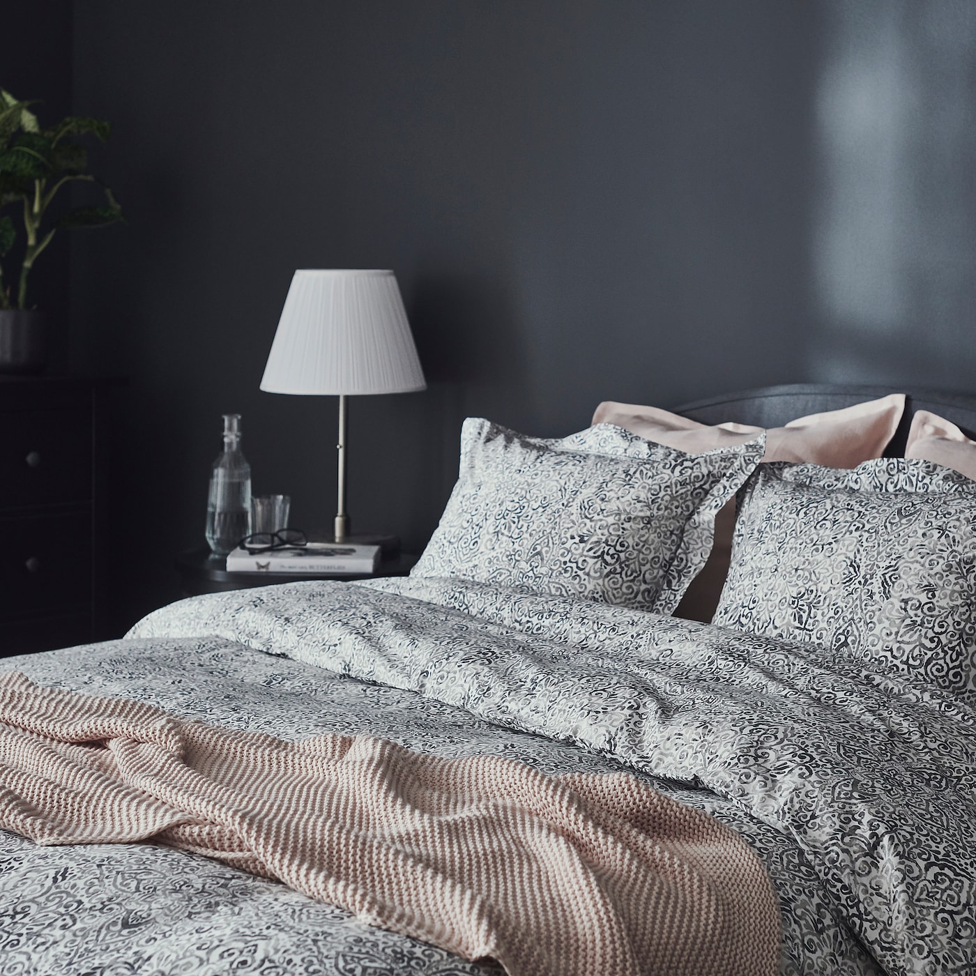 سرویس ملحفه ایکیا مدل ANGSKLOCKA دو نفره سه تکه