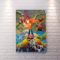 تابلو شاسی اتاق گیمینگ طرح Crash Bandicoot و هیولا های بازی BAs-9534