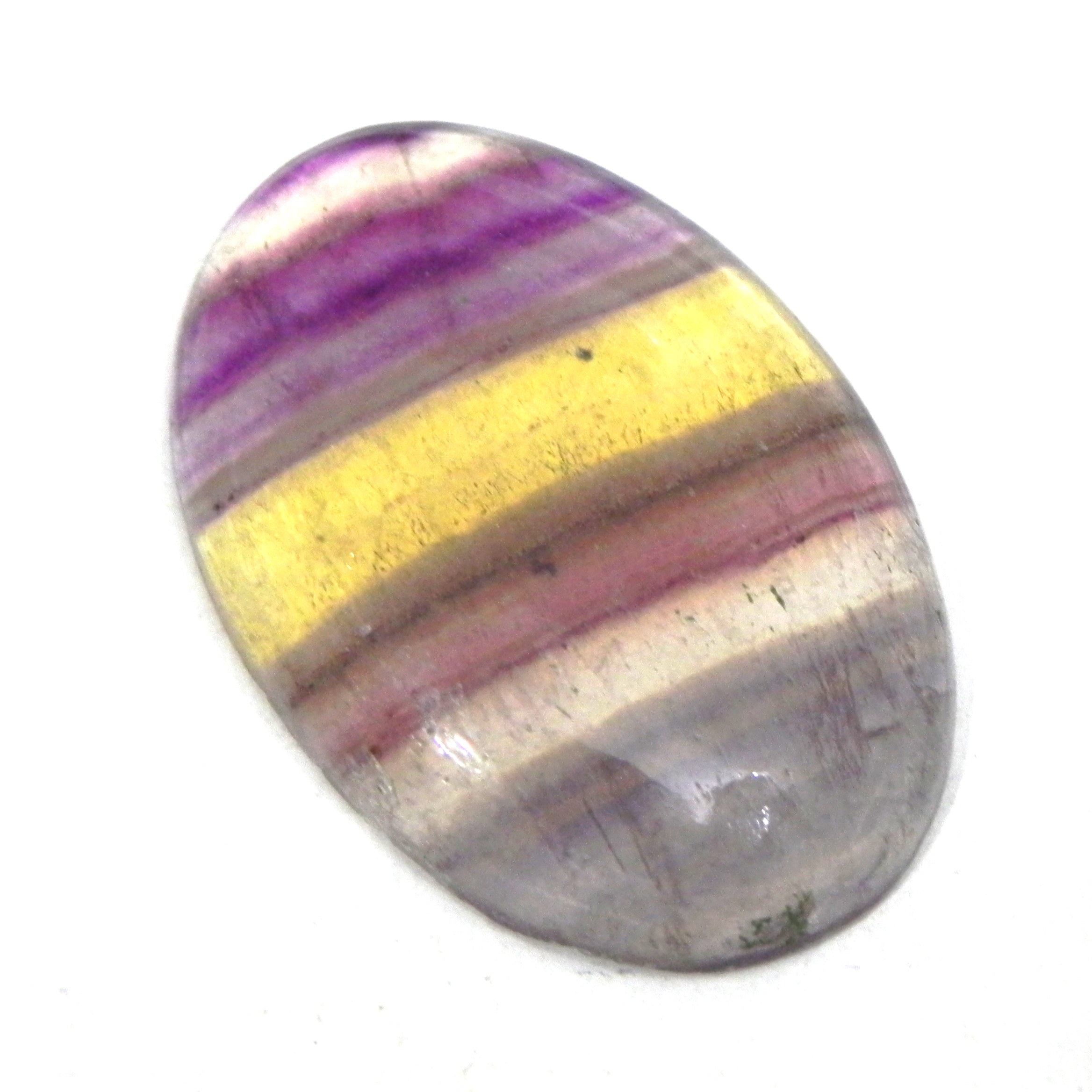 نگین گردنبند فلوریت یا فلورین بنفش رنگین کمانی معدنی اصل مناسب گردنبند کد2