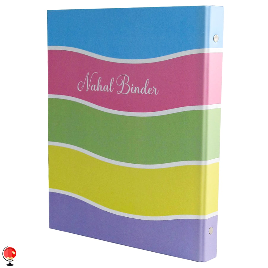 دفتر کلاسوری 100 برگ قفل فلزی نهال طرح رنگی