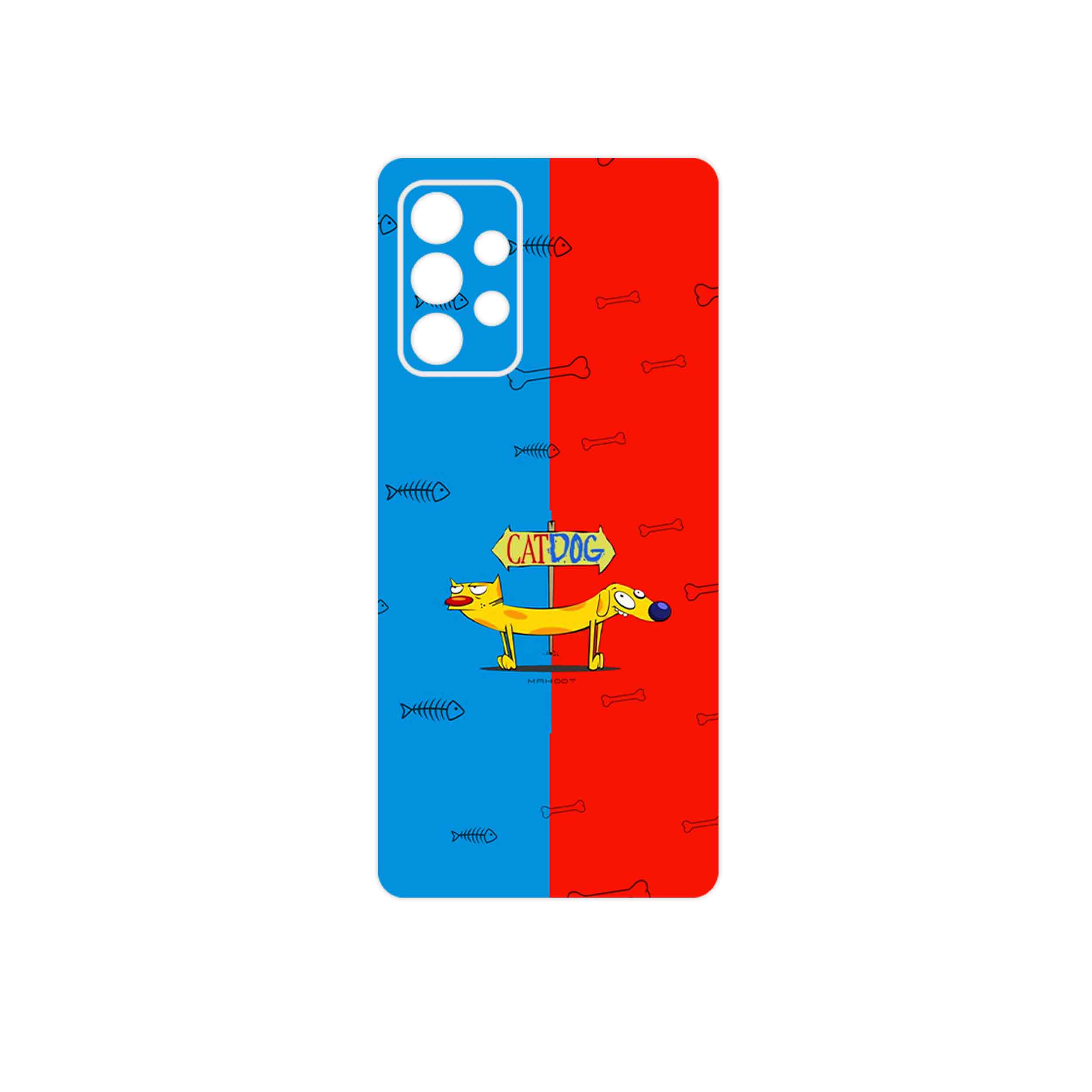 برچسب پوششی ماهوت مدل CatDog مناسب برای گوشی موبایل سامسونگ Galaxy A53 5G