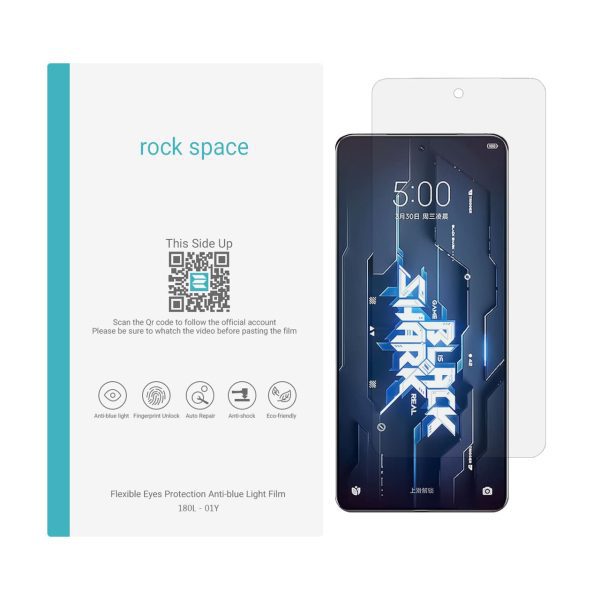گلس شیائومی black shark 5 مدل نانو هیدروژل شفاف برند راک اسپیس کد S