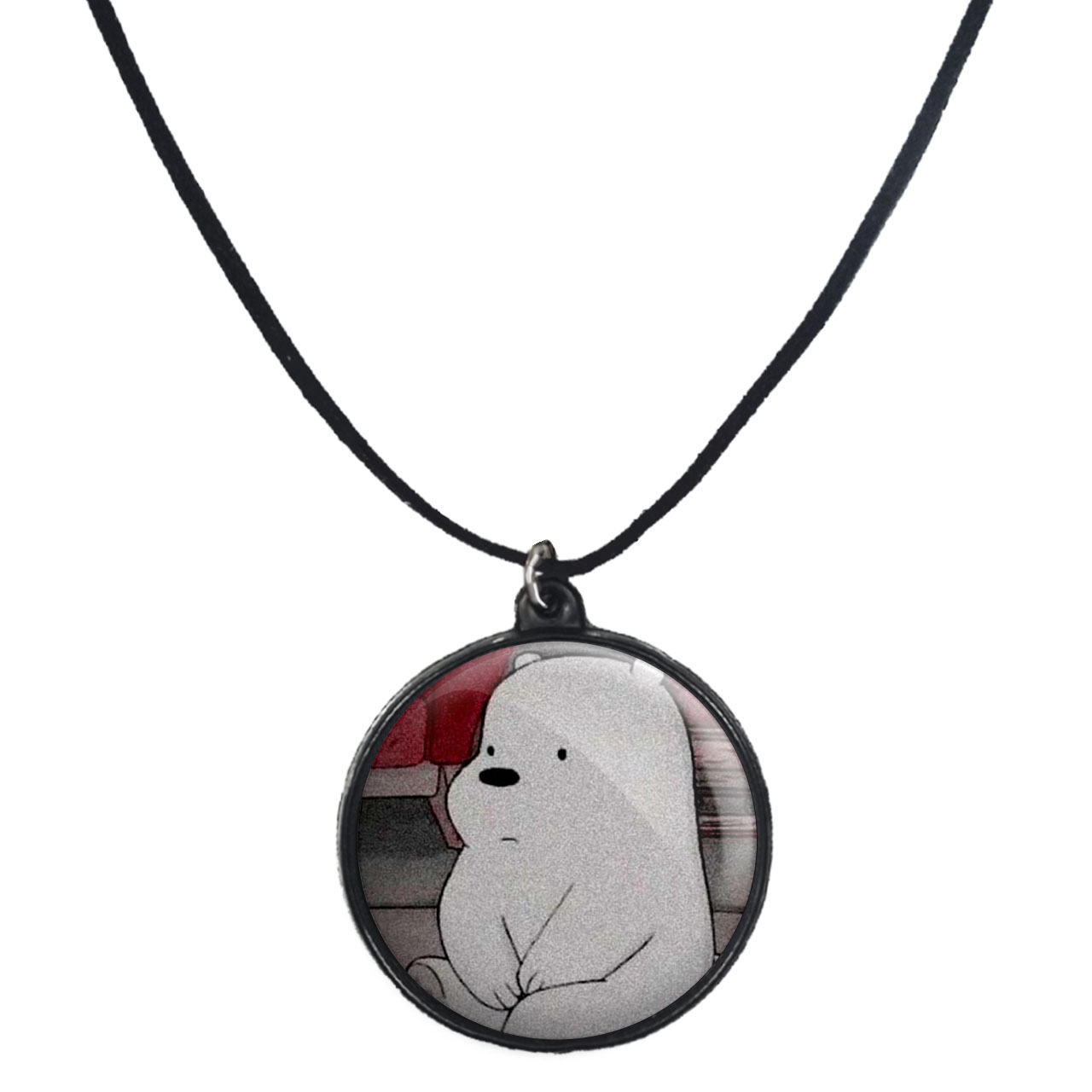 گردنبند پرمانه طرح خرس‌های کله‌فندقی کد pmb.10243 مدل دو طرفه