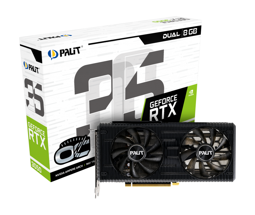 کارت گرافیک  پلیت مدل GeForce RTX™ 3050 Dual OC حافظه 8 گیگابایت