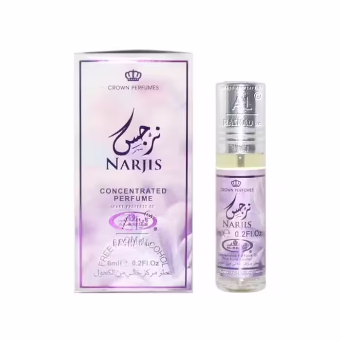 عطر روغنی گل نرگس حجم 6میل برند الرحاب ساخت کشور امارات