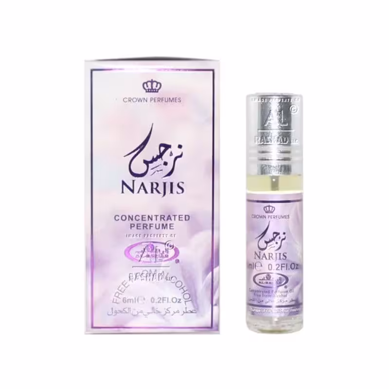 عطر روغنی گل نرگس حجم 6میل برند الرحاب ساخت کشور امارات