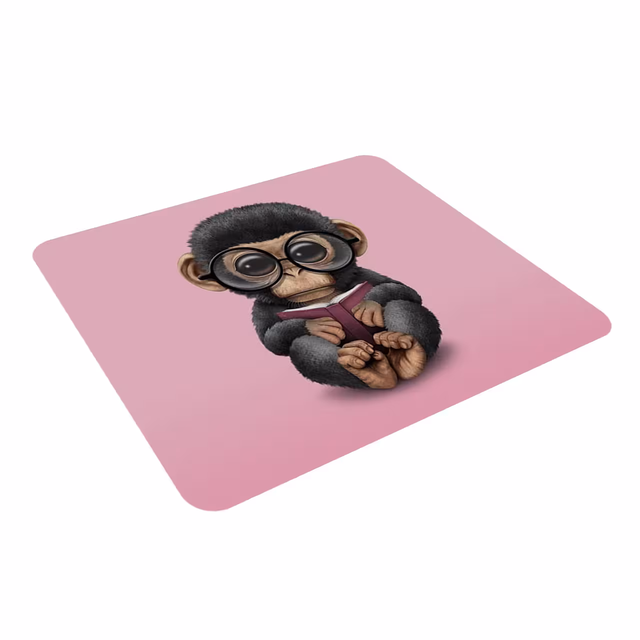ماوس پد طرح میمون کتابخوان مدل MP 0034