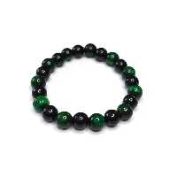 دستبند ناماسته مدل عقیق سیاه و چشم ببر کد 62