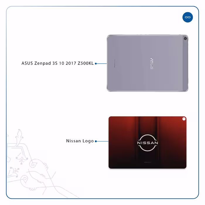 برچسب پوششی ماهوت مدل Nissan-Logo مناسب برای تبلت ایسوس Zenpad 3S 10 2017 Z500KL