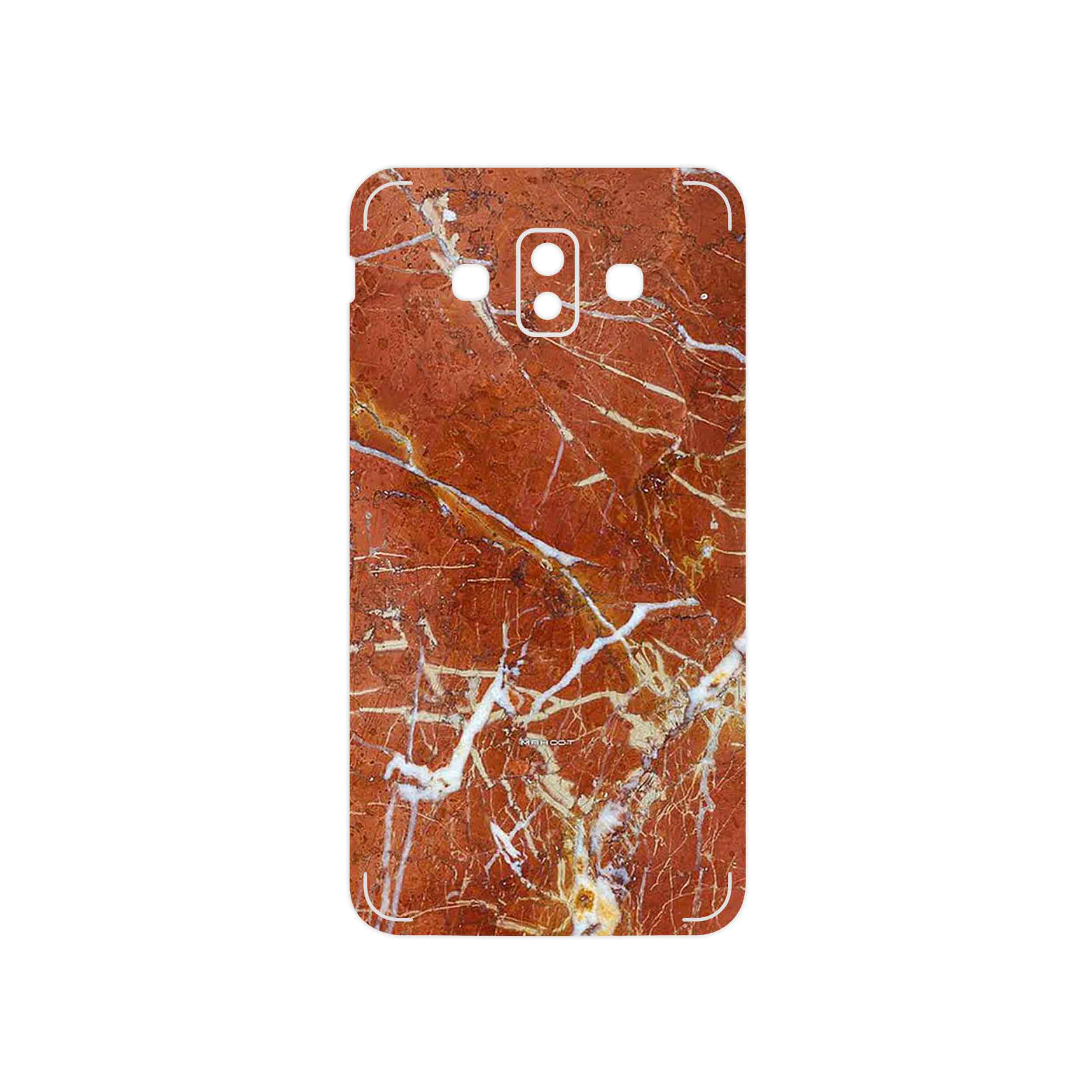 برچسب پوششی ماهوت مدل Red Marble مناسب برای گوشی موبایل سامسونگ Galaxy J7 Duo