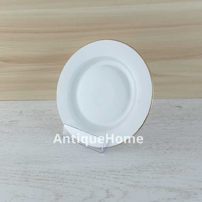 شیرینی خوری چینی مقصود مدل گرد خط طلا سایز 17 - بسته 6 عددی 