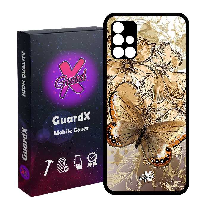 کاور گارد ایکس طرح پروانه مدل Glass10272 مناسب برای گوشی موبایل سامسونگ Galaxy M31s