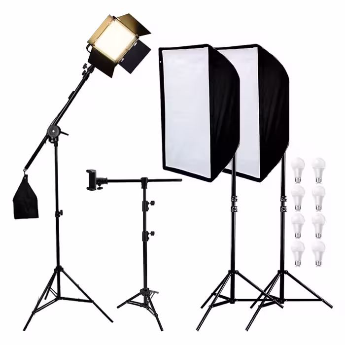 کیت سه شاخه S290-T و سافت باکس 4 لامپ D-kit25