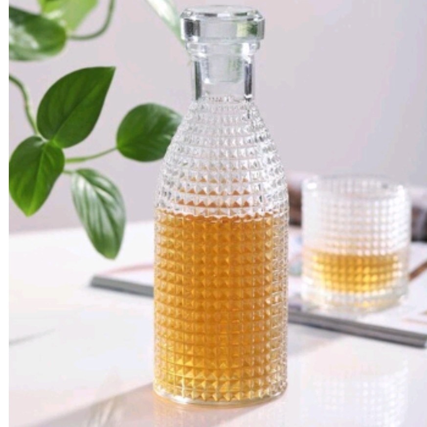 بطری شیشه ای درب دار مدل لیندو