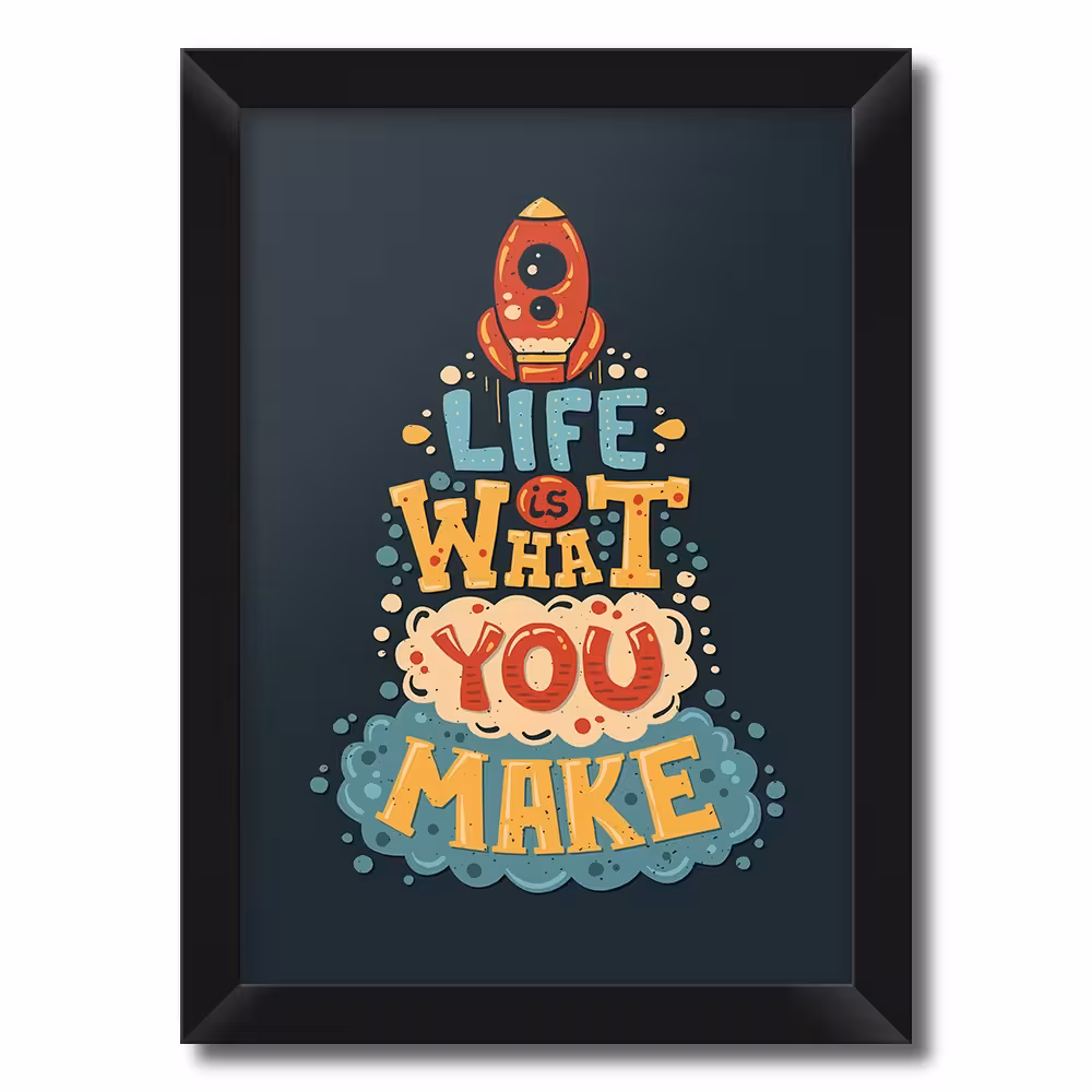تابلو فنچ آرت طرح Life Is کد QT102B-CO