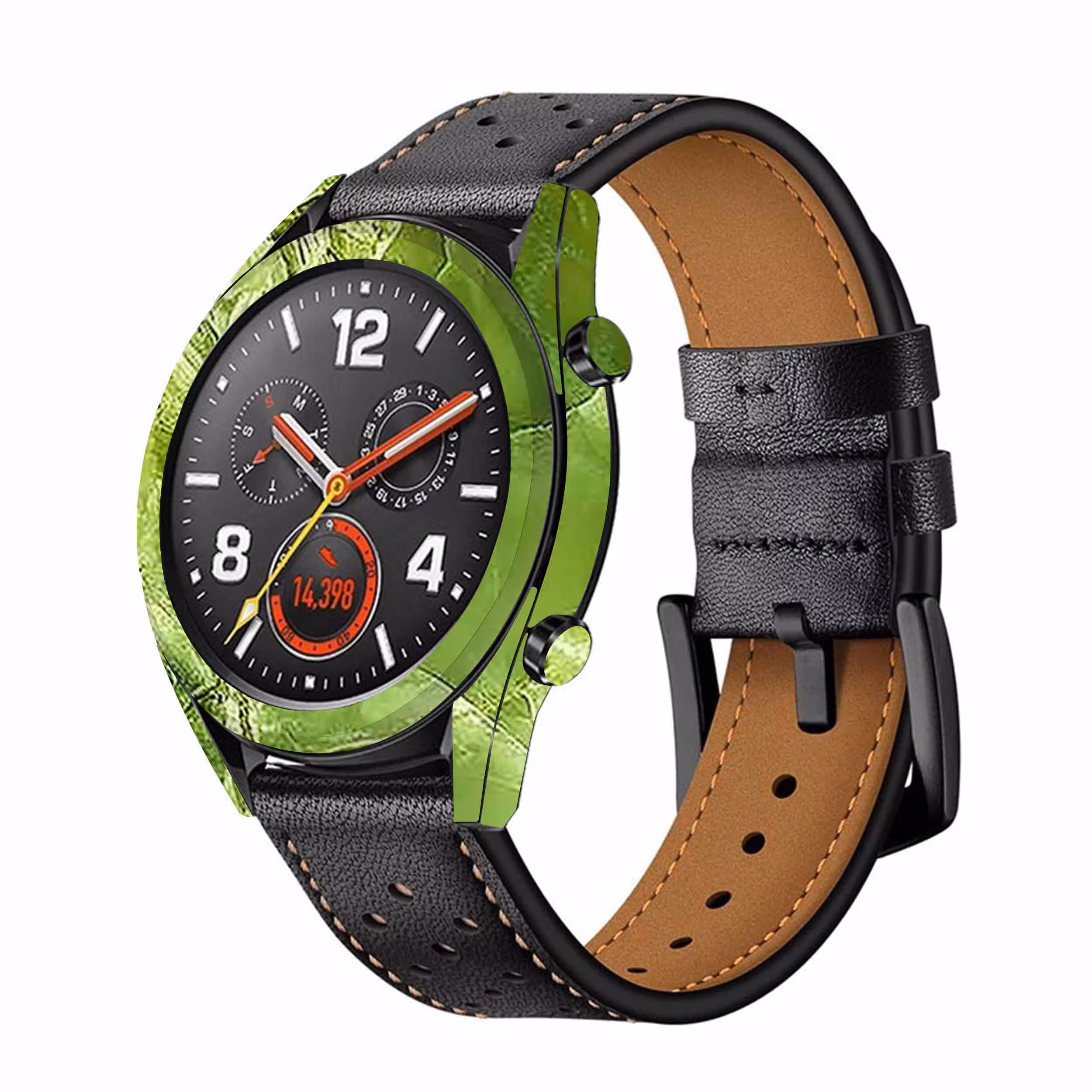 برچسب ماهوت طرح Green-Crystal-Marble مناسب برای ساعت هوشمند هوآوی Watch GT