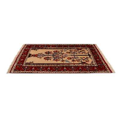 فرش دستبافت یک و نیم متری مدل درختی کد 991201