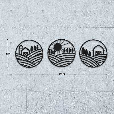 دیوارکوب طرح طبیعت مدل ju-b07 مجموعه سه عددی