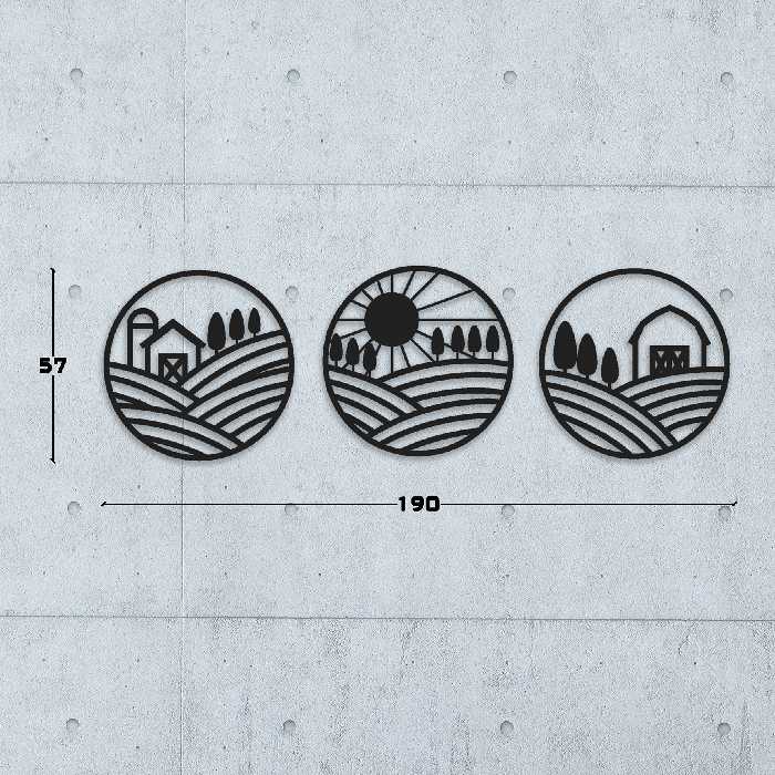 دیوارکوب طرح طبیعت مدل ju-b07 مجموعه سه عددی
