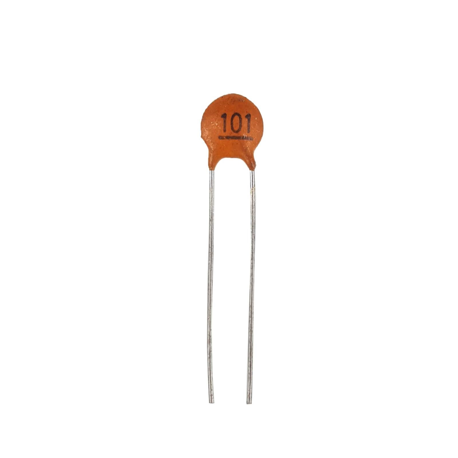 خازن عدسی 100 پیکو فاراد مدل C101-50V بسته 50 عددی