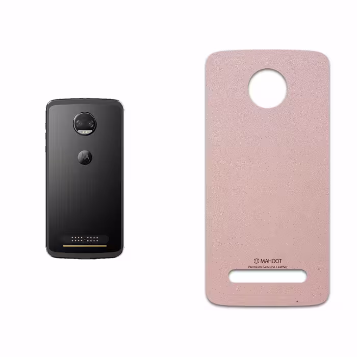 برچسب پوششی ماهوت مدل Rose Gold Leather مناسب برای گوشی موبایل موتورولا Moto Z2 Force