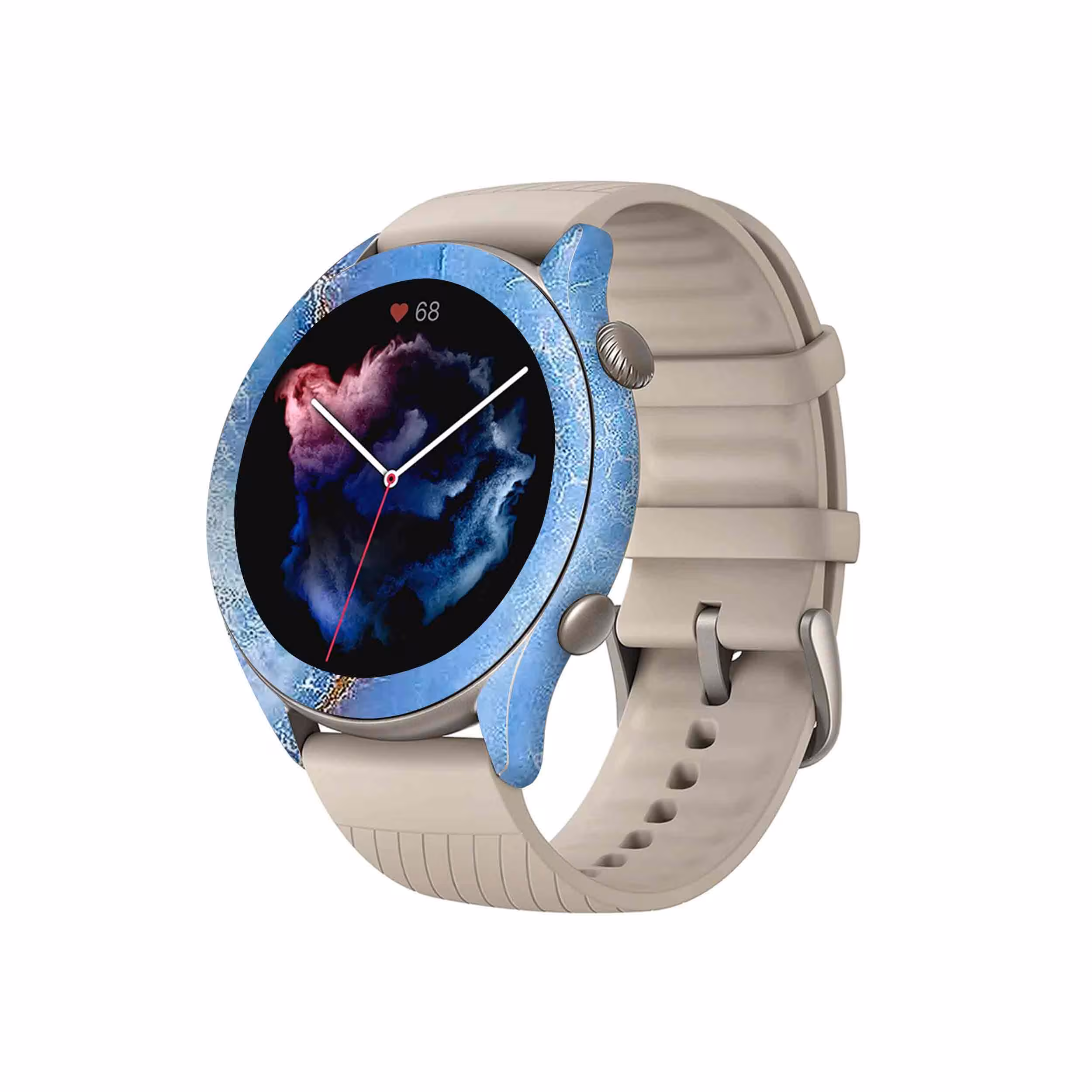 برچسب ماهوت طرح Blue-Ocean-Marble مناسب برای ساعت هوشمند آمازفیت GTR 3