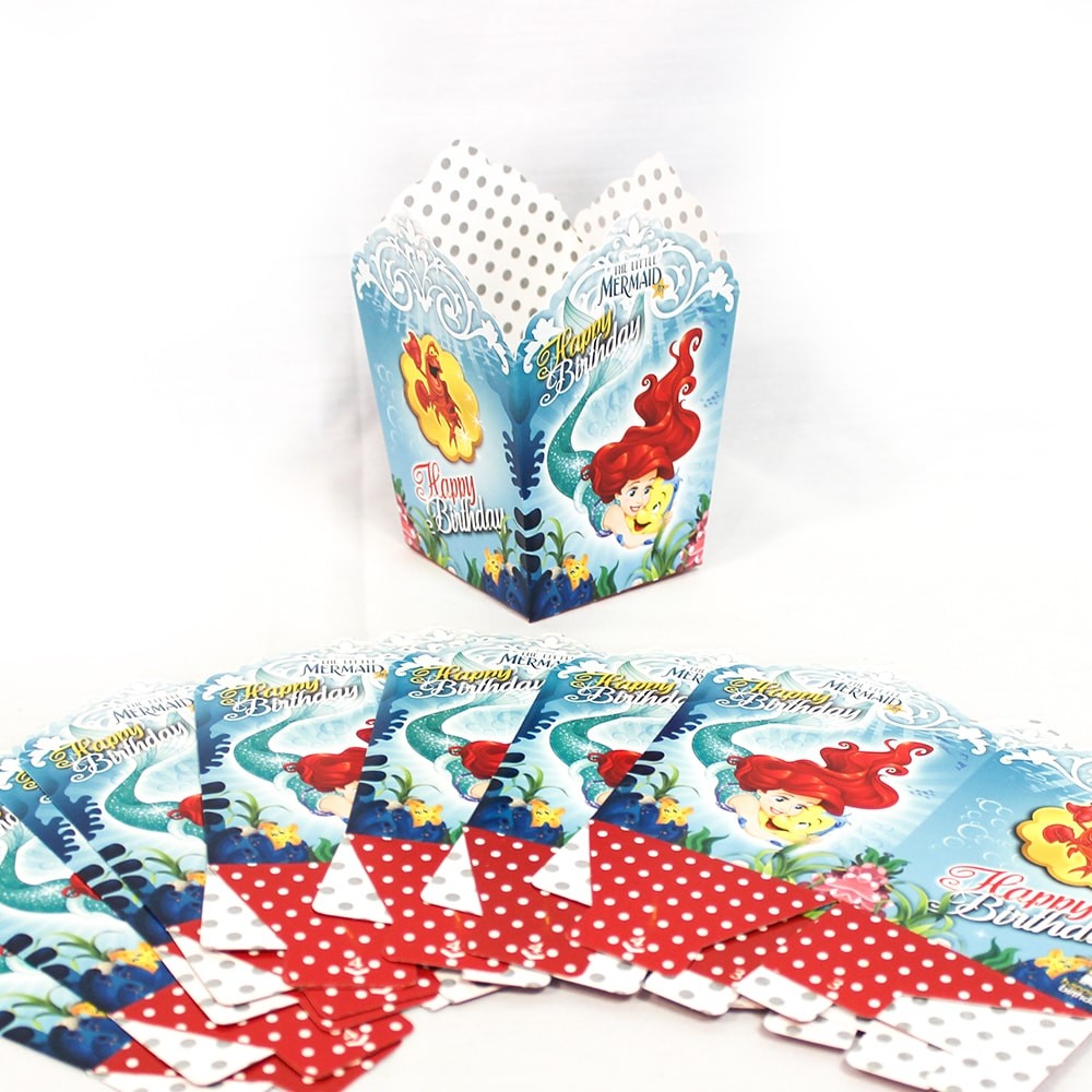 پاپ کورن تم تولد پری دریایی (تم تولد .تم تولد دخترانه .تم تولد پسرانه .تم تولد پری دریایی.تولد جدید .پاپ کورن پری دریایی