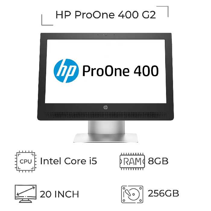 آل این وان استوک لمسی HP ProOne 400 G2   جعبه و کیبورد و موس (پیش فروش)