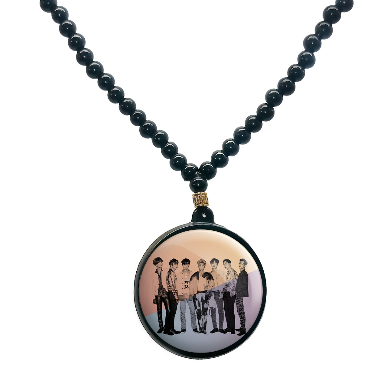 گردنبند پرمانه طرح GOT7 کد pmd.19094 مدل دو طرفه