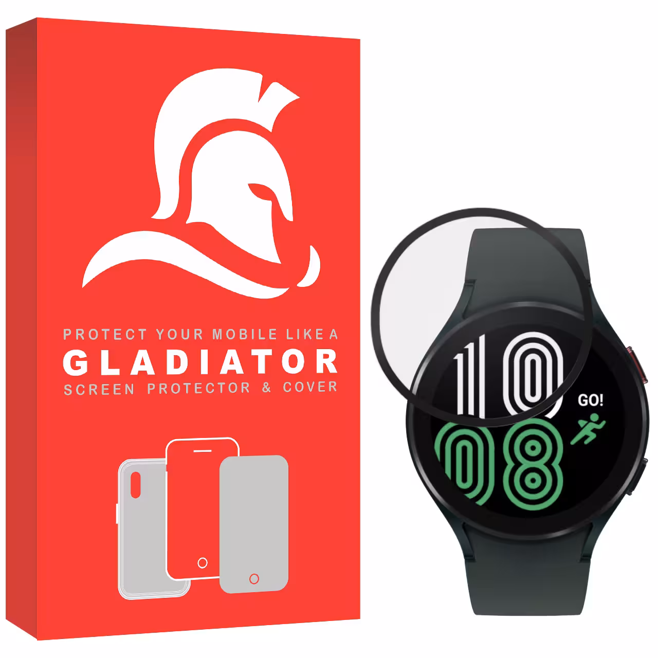 محافظ صفحه نمایش گلادیاتور مدل GWP1000 مناسب برای ساعت هوشمند سامسونگ Galaxy Watch 4 40mm