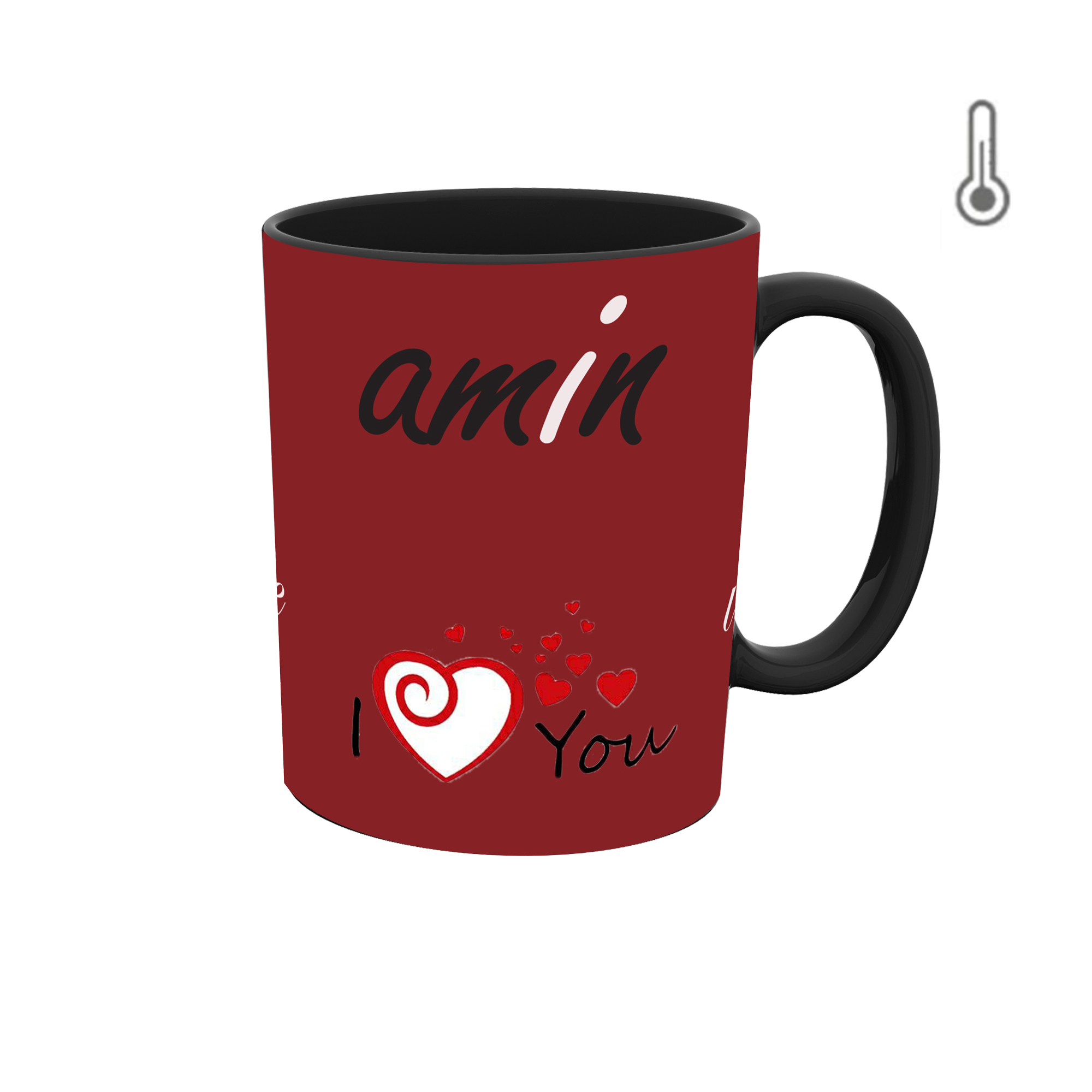 ماگ حرارتی طرح اسم امین