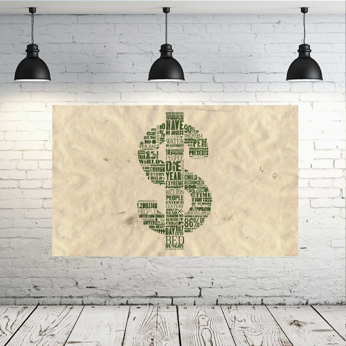 تابلو بوم طرح دلار مدل SDB2706