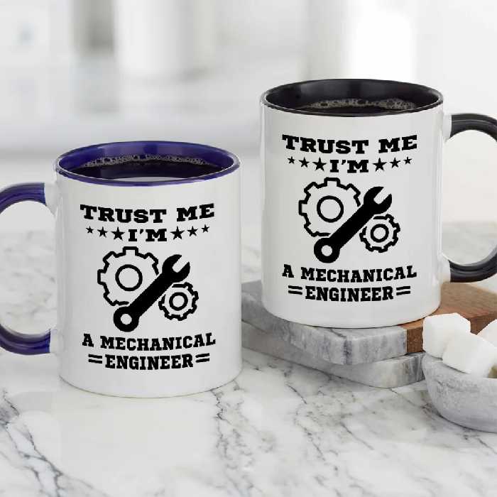 ماگ طرح دانشجو مهندسی مکانیک