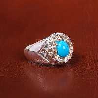 انگشتر فیروزه عجمی20542 - جواهری مشاهیر