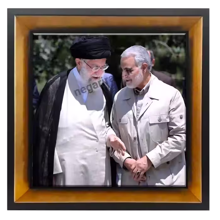 تابلو کاشی رهبری و حاج قاسم مدل 2ZG3