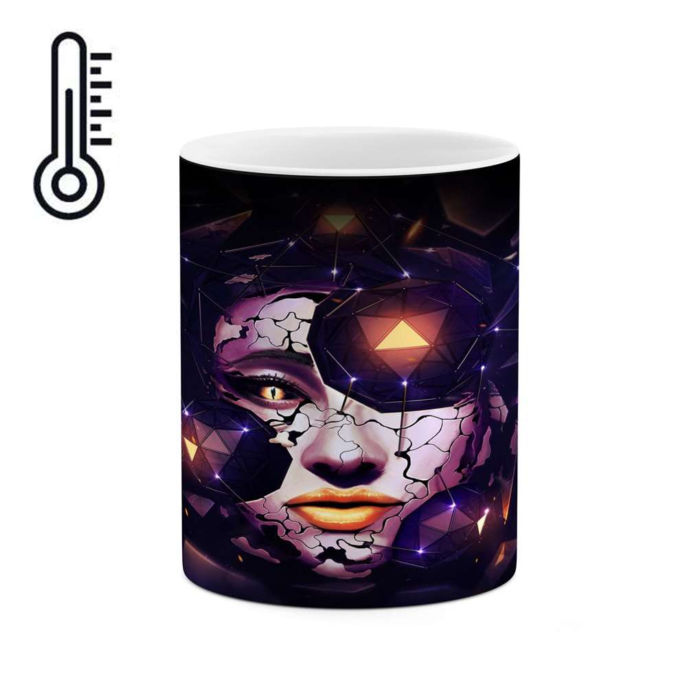 ماگ حرارتی کاکتی طرح نقاشی مدل mgh13818