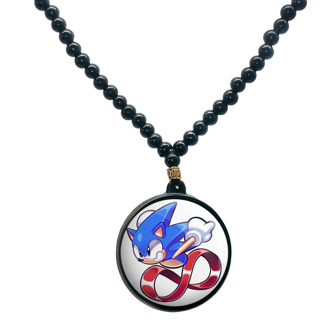 گردنبند پرمانه طرح سونیک کد pmd.14903 مدل دو طرفه