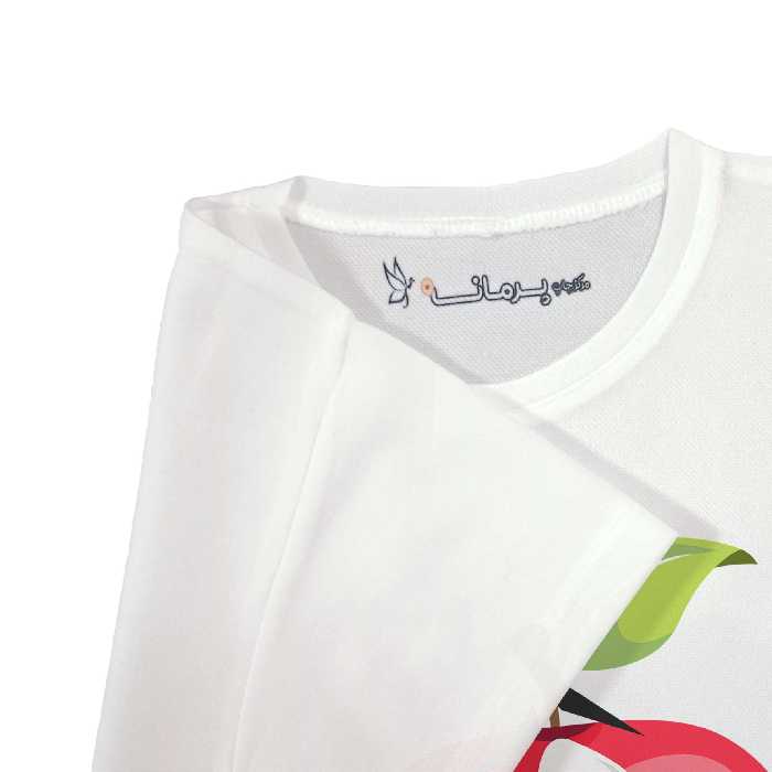 تی شرت آستین کوتاه  بچگانه پرمانه طرح میوه های بامزه کد pmt.7169