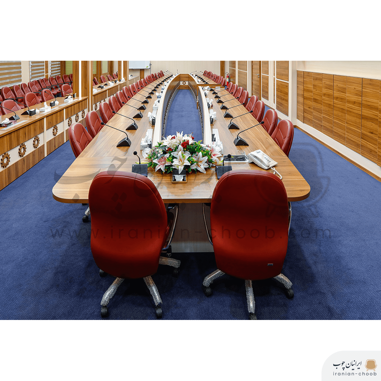 میز کنفرانس ایرانیان چوب مدل دیانا