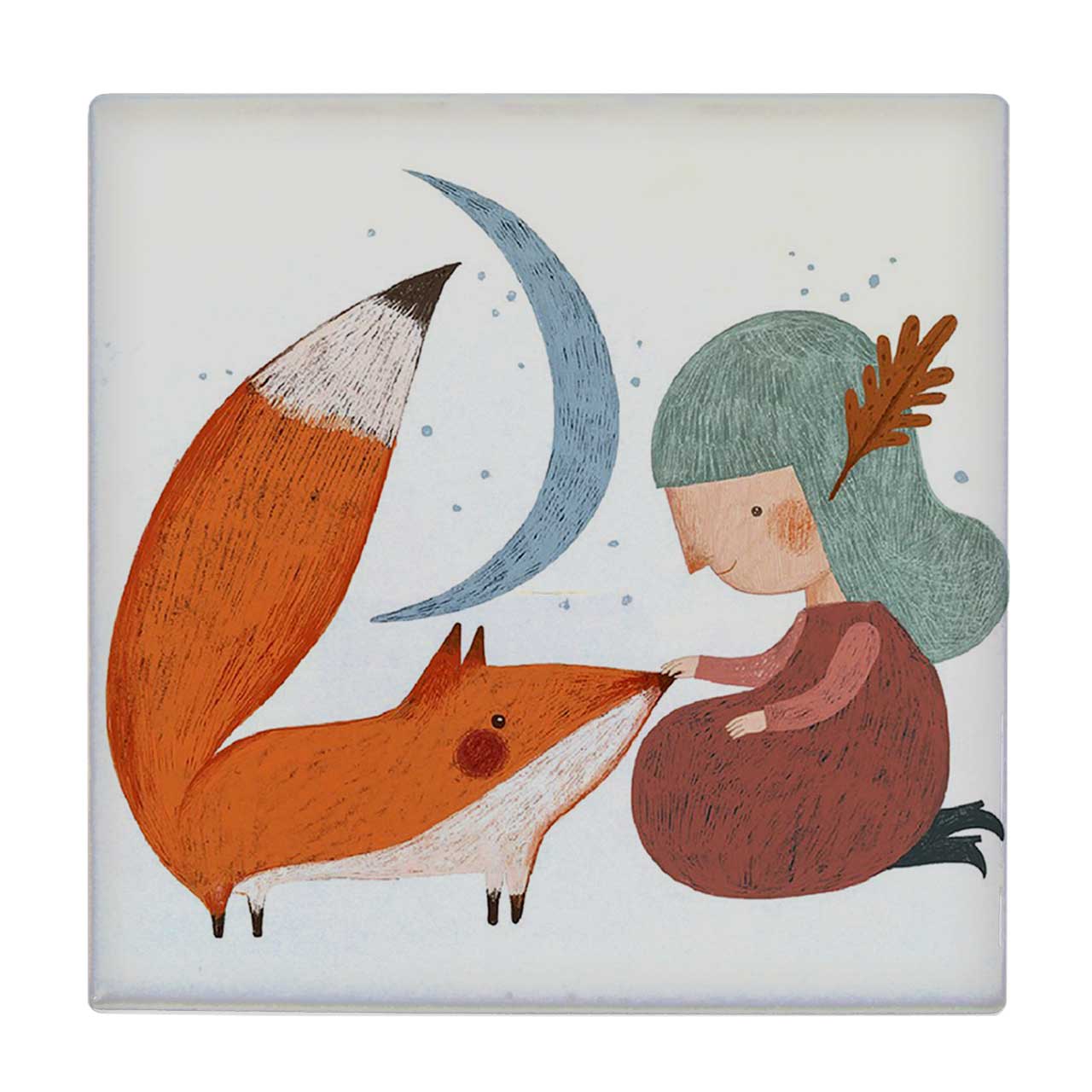 زیر لیوانی  طرح دختر و روباه کد    5755109_3952