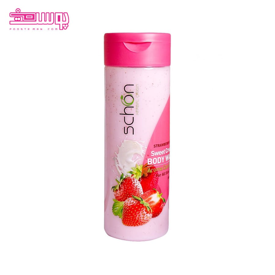 شامپو بدن شیر توت فرنگی شون حجم 300ml