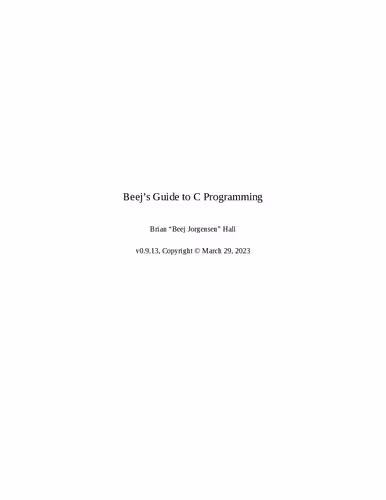 خرید و دانلود نسخه کامل کتاب Beej’s Guide to C Programming