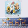  پرده زبرا زیو طرح صبحانه B2 سایز 150x280 سانتی متر