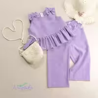 ست تاپ و شلوارنیم بگ دخترانه نایریکا