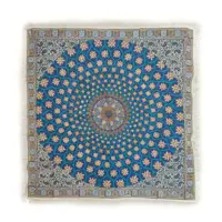 رومیزی قلمکار زابلیان طرح گنبد مسجد شیخ لطف الله کد 120G