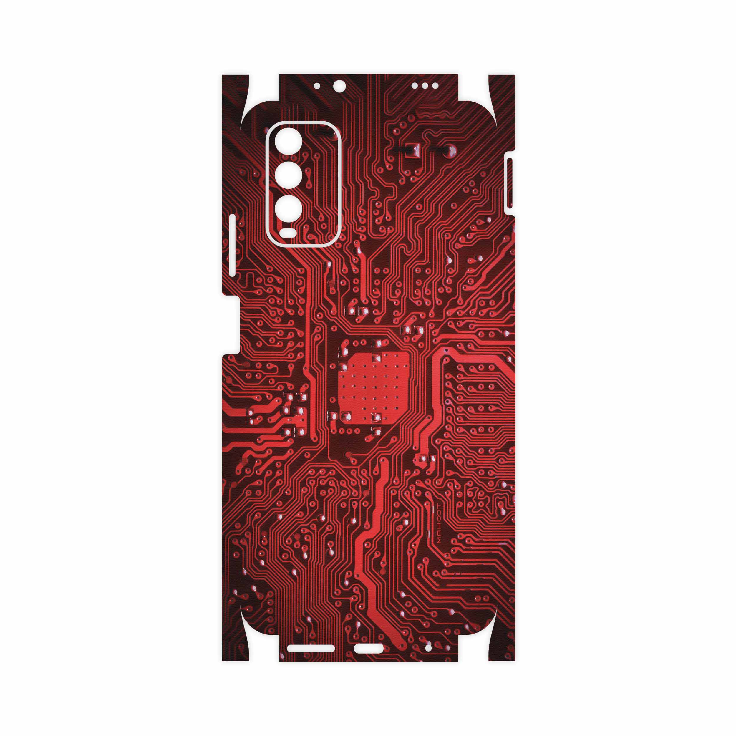 برچسب پوششی ماهوت مدل Red Printed Circuit Board-FullSkin مناسب برای گوشی موبایل شیائومی Redmi 9T