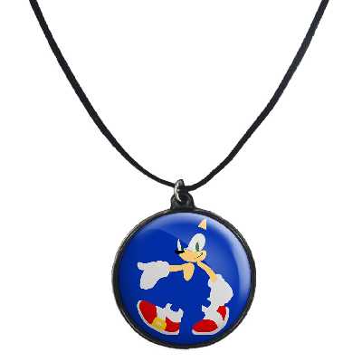 گردنبند پرمانه طرح سونیک کد pmb.15076 مدل دو طرفه