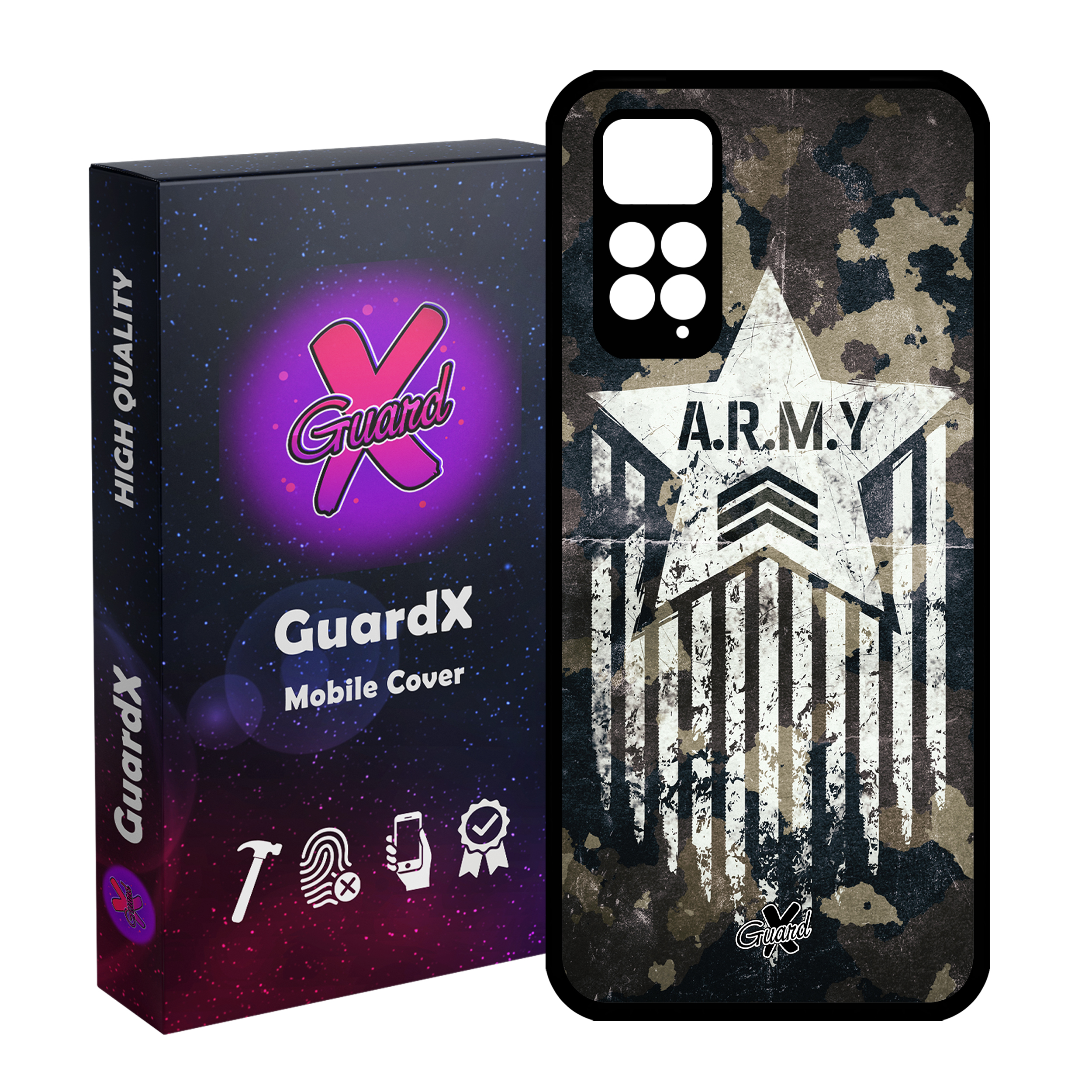 کاور گارد ایکس طرح Army مدل Glass10159 مناسب برای گوشی موبایل شیائومی Redmi Note 11S/ Note 11 4G