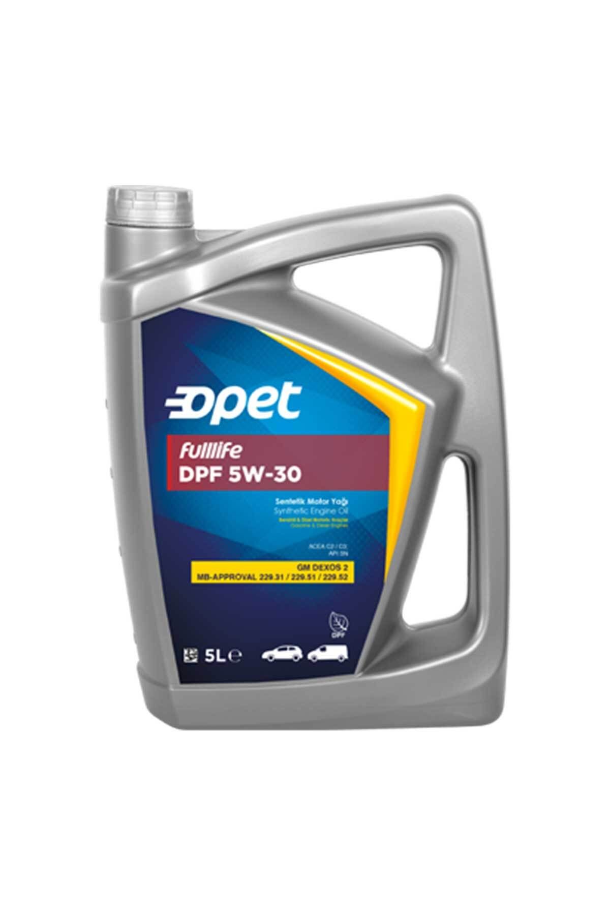 روغن و مکمل موتور FULLIFE DPF 5W30 ذرات 5 لیتر اپت اورجینال Opet