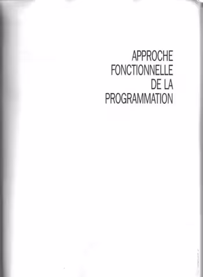 خرید و دانلود نسخه کامل کتاب Approche fonctionnelle de la programmation